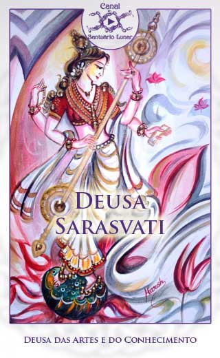 Deusa Sarasvati - Deusa das Artes e do Conhecimento (Pinterest)
