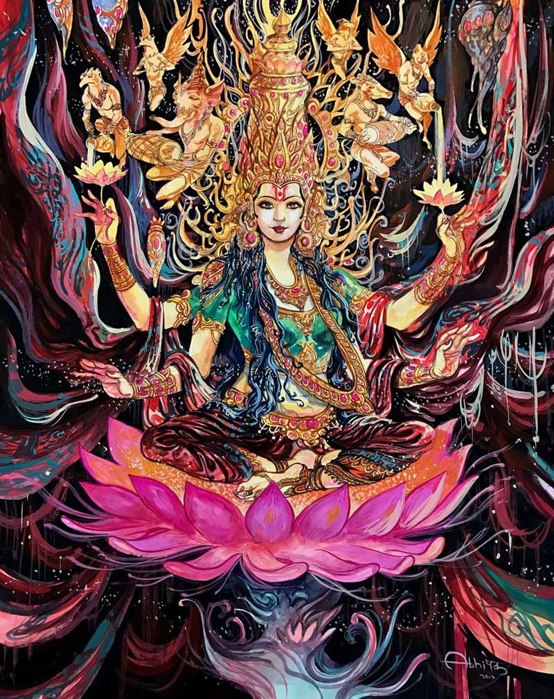 Lakshmi pintura de Abhishek Singh