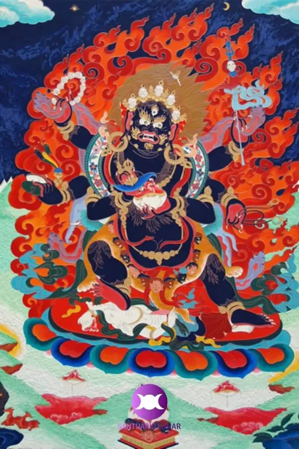 Ilustração de Mahakala - a face feroz de Shiva