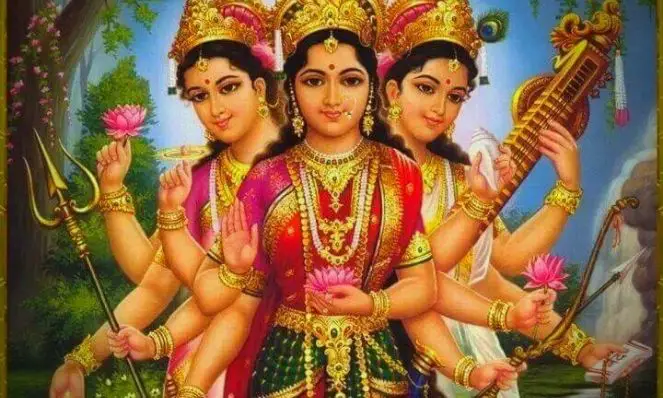Tridevi - Parvati, Lakshmi, Saraswati