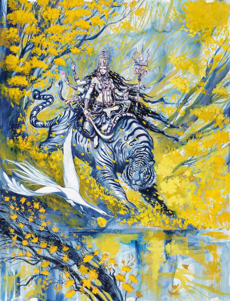 Durga Shanti painting by Abhishek Singh