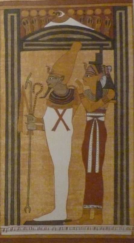 Goddess Isis and God Osiris - Papyrus of Ani