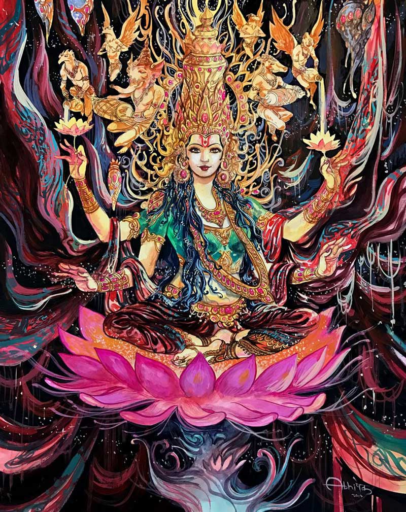 Lakshmi painting by Abhishek Singh