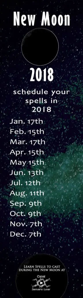 New Moon Calendar 2018