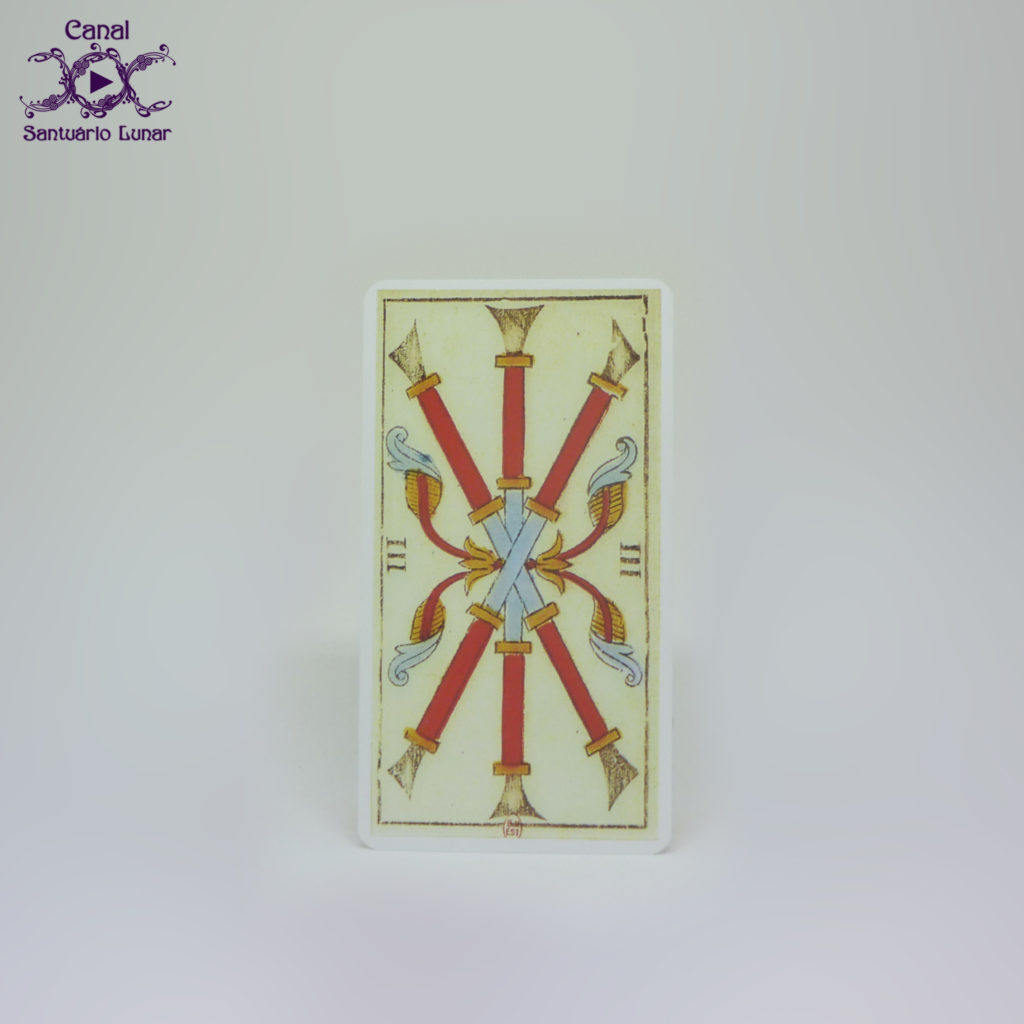 Deck de Tarot: Oráculo - Tarot de Marseille - 3 de Bastões