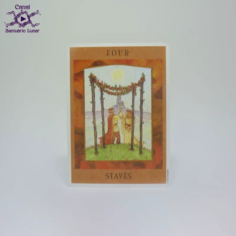 Tarot Decks - The Goddess Tarot - 4 of Staves