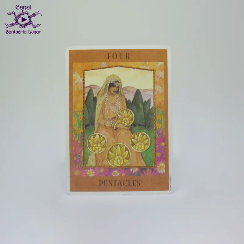 Tarot Decks - The Goddess Tarot - 4 of Pentacles