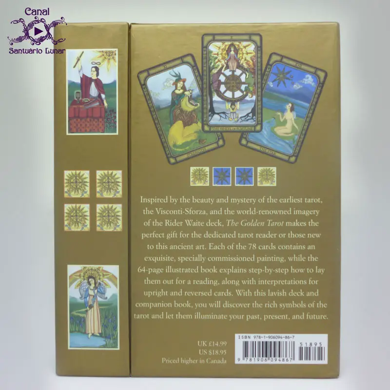 Tarot Decks - The Golden Tarot - Box (Back)