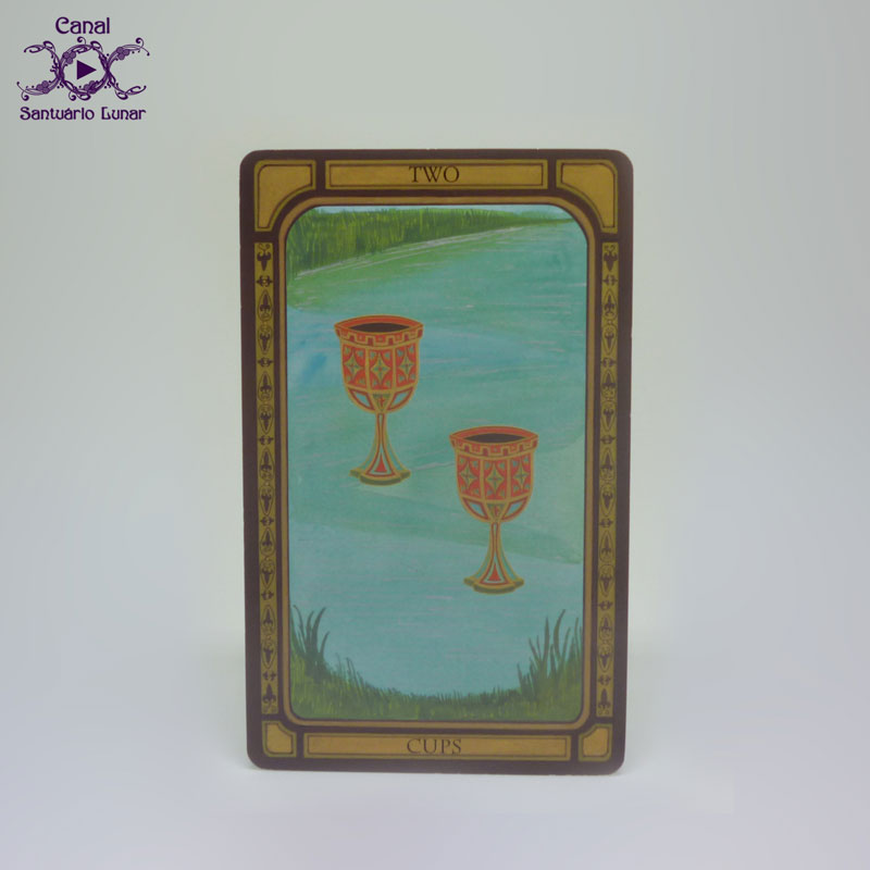 Tarot Decks - The Golden Tarot - 2 of Cups