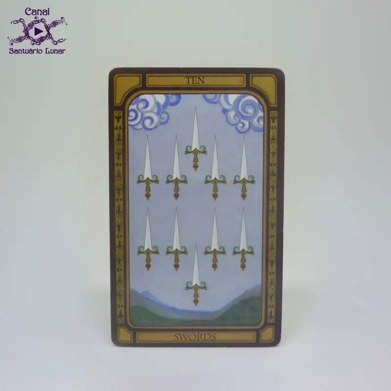 Tarot Decks - The Golden Tarot - 10 of Swords