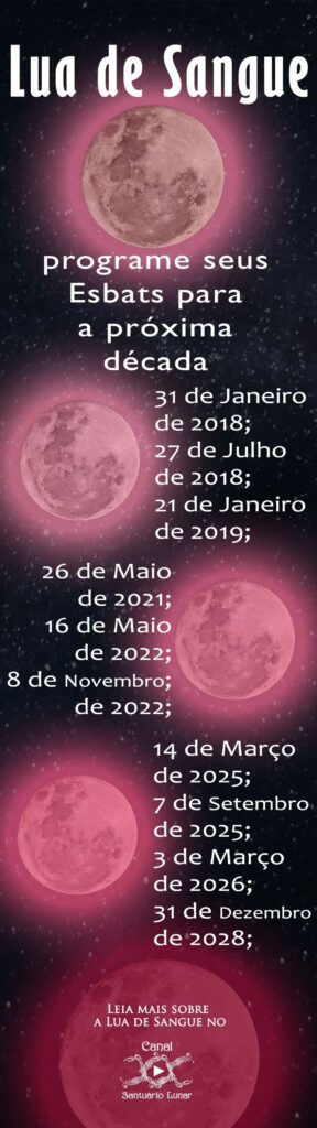 Lua de Sangue - Calendáro (Pinterest)