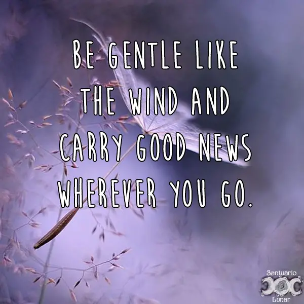 Nature is my church - 28 Be gentle like the wind and carry good news wherever you go