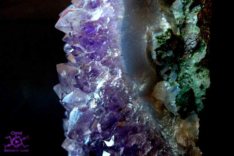 Amethyst - Amethyst Cluster (Side View)