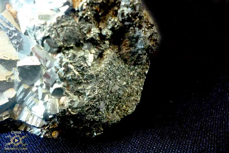 Raw Pyrite - side view