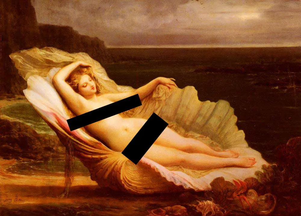 Deusa Venus Henri Pierre Picou censurada