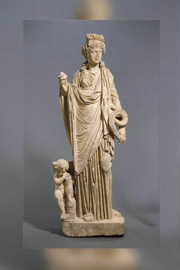 Estátua de Afrodite Hygieia com Eros - Autor Desconhecido 200-250