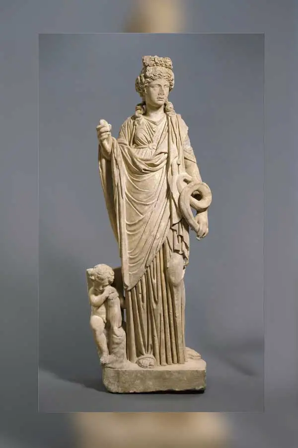 Estátua de Afrodite Hygieia com Eros - Autor Desconhecido 200-250