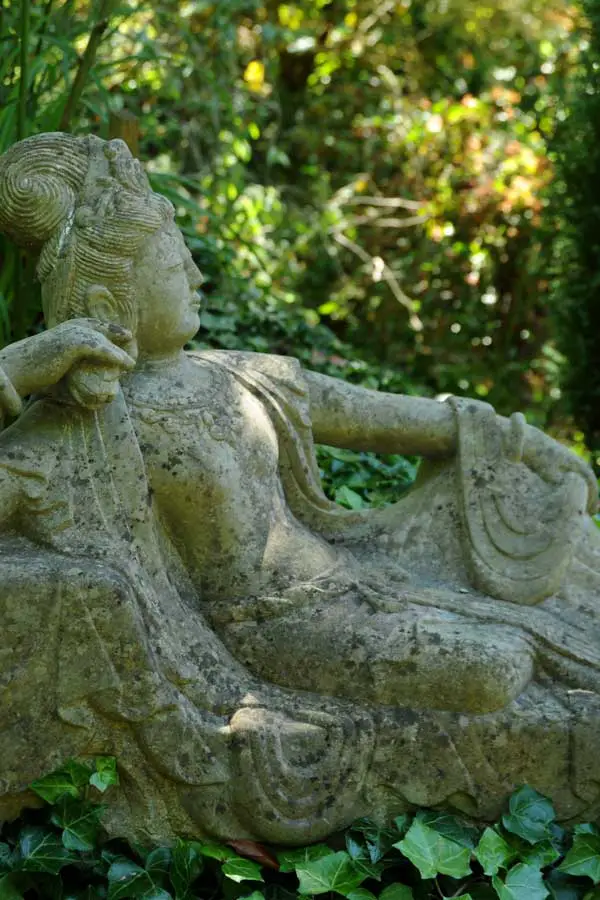 Tara statue in a garden