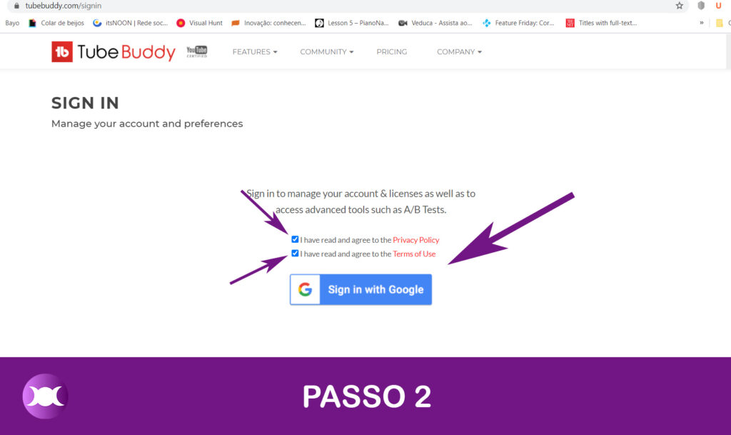 Como instalar TubeBuddy - Passo 2