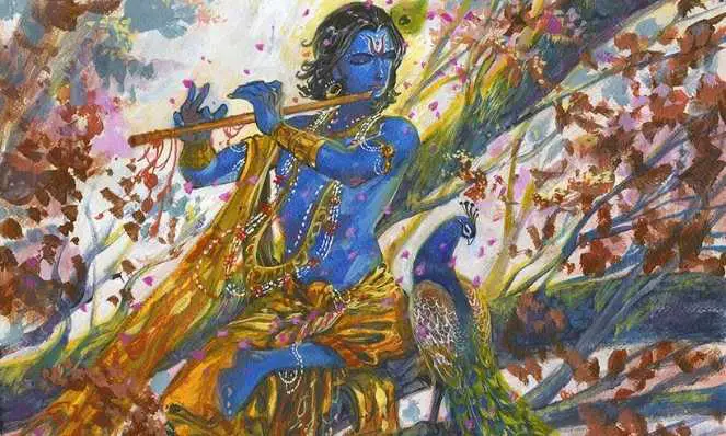 Krishna - O avatar perfeito de Vishnu (Arte de Abhishek Singh)