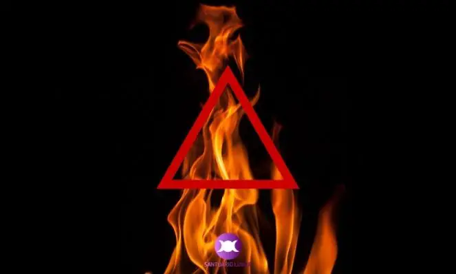 Correspondência do símbolo do elemento fogo