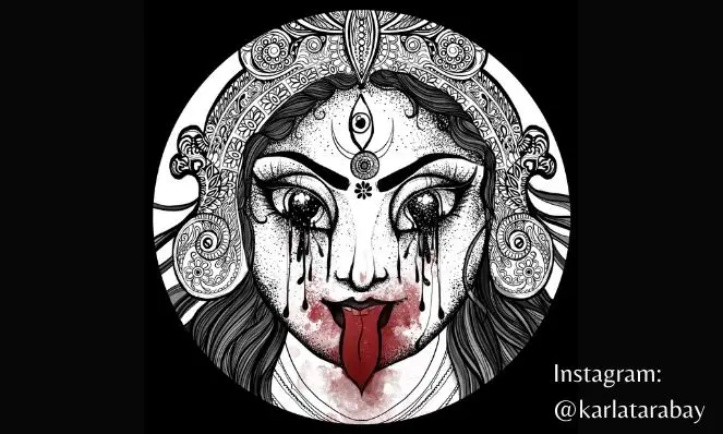 Ilustração de Kali por karlatarabay no Instagram
