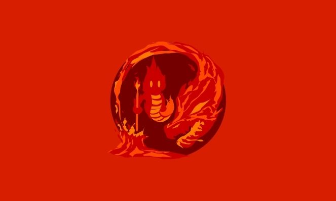 Salamanders are the Nature Spirits of the fire - art by firebornform