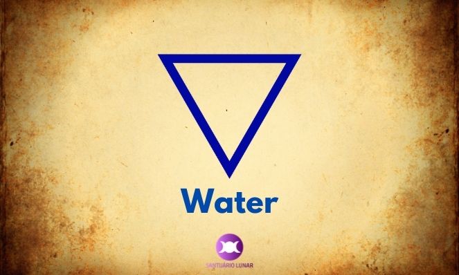 Water is a triangle facing downwards