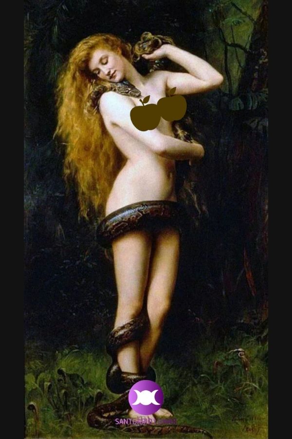 Lilith painted by John Collier 1886 (censored)